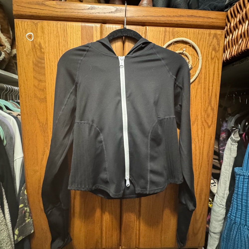 Free People Black Bomber Jacket